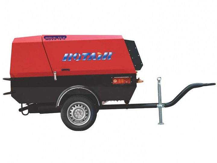 Дизельный компрессор Rotair MDVN 72K-10 на шасси